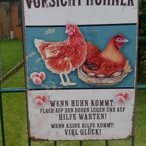 Warnhinweis - gesehen am Rande der Jungtierschau des Rassekaninchenzuchtvereins S6 Annaberg 23.07.2026